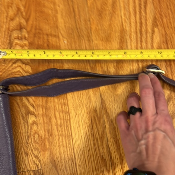 Audrey Talbott Purple Pebbled Leather Messenger Bag - Picture 9 of 11